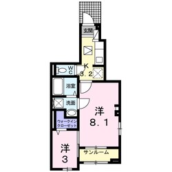 内部駅 徒歩4分 1階の物件間取画像